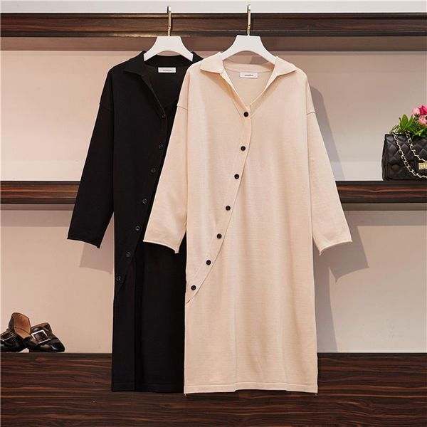 casual dresses women autumn loose long 2021 solid v neck knitted sweater dress female sleeve robe femme plus size, Black;gray
casual dresses women autumn loose long 2021 solid v neck knitted sweater dress female sleeve robe femme plus size, Black;gray