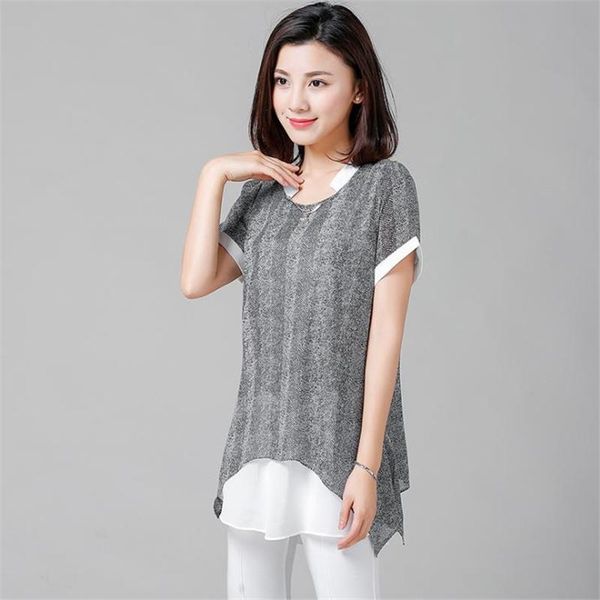 women's blouses & shirts woman spring plus size o-neck half lantern sleeve dot loose chiffon blouse female summer oversized splice hedg, White
women's blouses & shirts woman spring plus size o-neck half lantern sleeve dot loose chiffon blouse female summer oversized splice hedg, White
