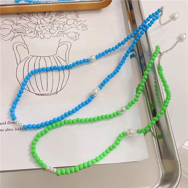 chains 2021 vintage summer pearl necklace light llily green blue beads choker simple genuine pearls aesthetic jewelry for women, Silver
chains 2021 vintage summer pearl necklace light llily green blue beads choker simple genuine pearls aesthetic jewelry for women, Silver