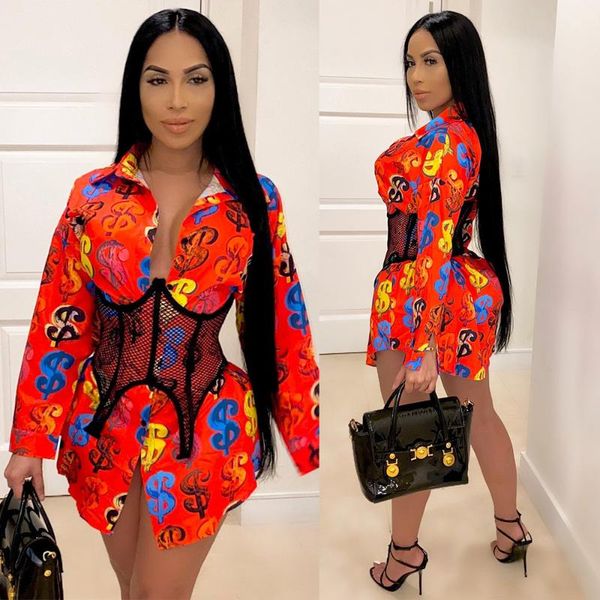 dollar $ print long sleeve shirt dress women fall clothes turn-down collar button mini casual streetwear loose party dresses, Black;gray
dollar $ print long sleeve shirt dress women fall clothes turn-down collar button mini casual streetwear loose party dresses, Black;gray