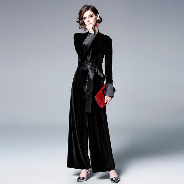 women's jumpsuits & rompers hamaliel -xxl 2021 runway women overalls jumpsuit spring black velvet deep v neck slim wide leg full, Black;white
women's jumpsuits & rompers hamaliel -xxl 2021 runway women overalls jumpsuit spring black velvet deep v neck slim wide leg full, Black;white