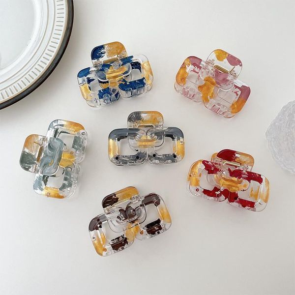 square splicing hollow clamps geometric contrast color scrunchies hairpins women wash ponytail hair claw jewelry accessories wholesale 6.8 c, Slivery;golden
square splicing hollow clamps geometric contrast color scrunchies hairpins women wash ponytail hair claw jewelry accessories wholesale 6.8 c, Slivery;golden