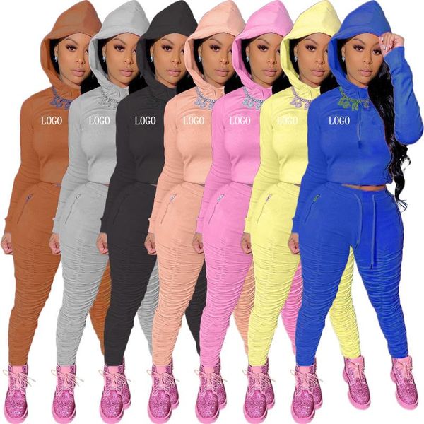 women's hoodies & sweatshirts custom logo bodysuit sport hoodie suits solid color winter fall stacked pants two piece set clothes women, Black
women's hoodies & sweatshirts custom logo bodysuit sport hoodie suits solid color winter fall stacked pants two piece set clothes women, Black