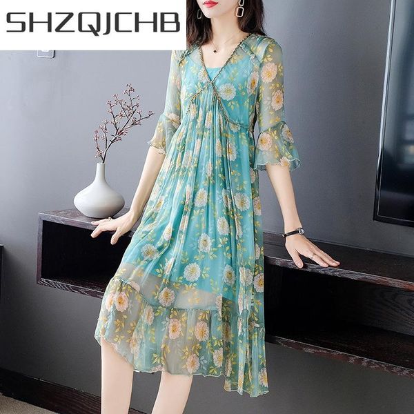 casual dresses shzq vintage summer real silk dress women boho floral 2021 ladies korean v neck long party vestidos + 68975, Black;gray
casual dresses shzq vintage summer real silk dress women boho floral 2021 ladies korean v neck long party vestidos + 68975, Black;gray