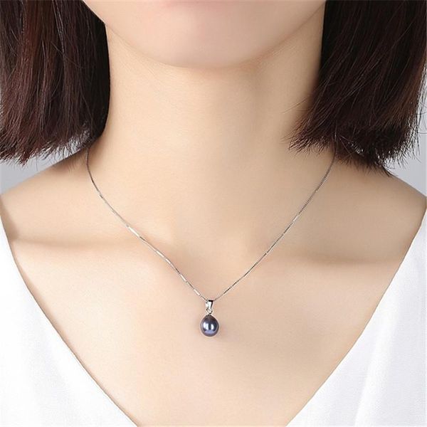 11-13mm pearl jewelry freshwater necklace accessories bohemian black white femme women pealr chains, Silver
11-13mm pearl jewelry freshwater necklace accessories bohemian black white femme women pealr chains, Silver