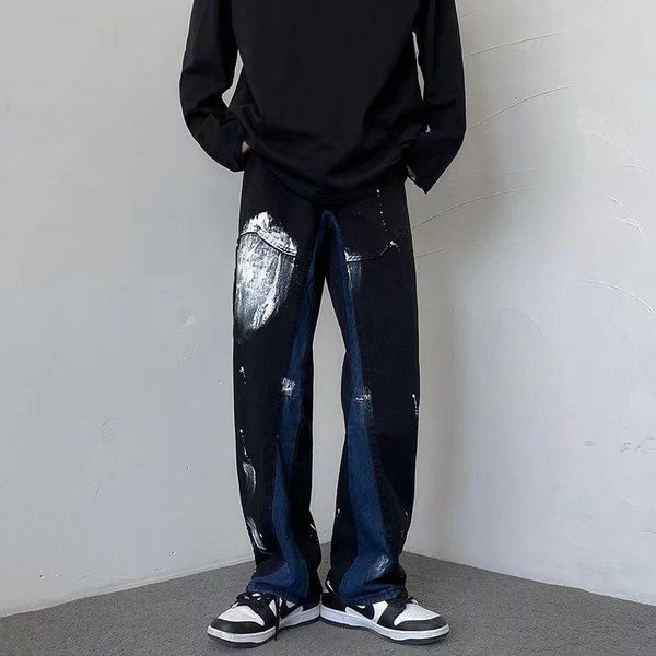 men's jeans straighttrendy hiphop wide-leg pants high-street mopping loose thick trousers, Blue
men's jeans straighttrendy hiphop wide-leg pants high-street mopping loose thick trousers, Blue