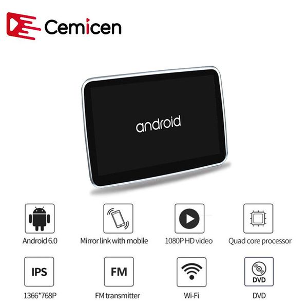 car video cemicen 10.1 inch android 6.0 system headrest dvd player hd 1080p monitor touch screen with wifi/hdmi/usb/sd/fm/bluetooth
car video cemicen 10.1 inch android 6.0 system headrest dvd player hd 1080p monitor touch screen with wifi/hdmi/usb/sd/fm/bluetooth