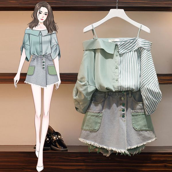 women's shorts ichoix m-4xl will see two korean style outfits off the shoulder and elegant women's ensemble shorts 2 piece casual, White;black
women's shorts ichoix m-4xl will see two korean style outfits off the shoulder and elegant women's ensemble shorts 2 piece casual, White;black