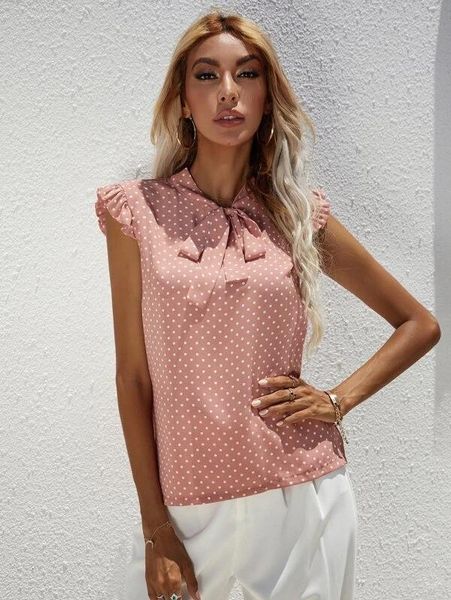 women's blouses & shirts short sleeves shirt summer bow lace up polka dot female ruffle pullover vintage blusa muyogrt womens, White
women's blouses & shirts short sleeves shirt summer bow lace up polka dot female ruffle pullover vintage blusa muyogrt womens, White