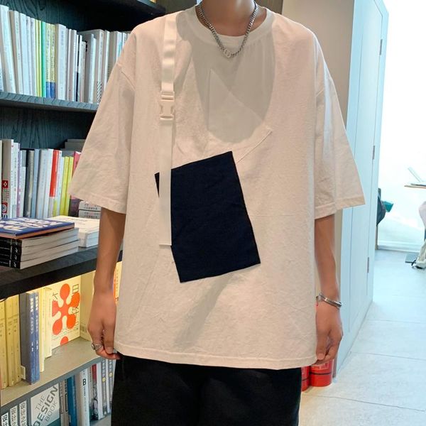 men's t-shirts summer men t shirt oversized short sleeve o neck colorblock casual japan style retro harajuku cotton clothing male top, White;black
men's t-shirts summer men t shirt oversized short sleeve o neck colorblock casual japan style retro harajuku cotton clothing male top, White;black