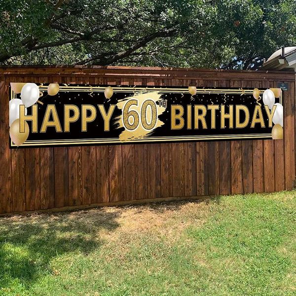 party decoration large happy 60th birthday banner, banner black gold, bday yard sign decorations for men women
party decoration large happy 60th birthday banner, banner black gold, bday yard sign decorations for men women