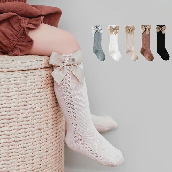 spanish children's socks with bows hollow out toddlers girls knee high sock cotton soft baby long for kids accessories, Pink;yellow
spanish children's socks with bows hollow out toddlers girls knee high sock cotton soft baby long for kids accessories, Pink;yellow
