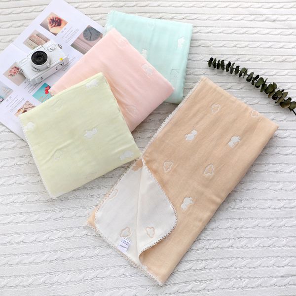 2021 five layer bamboo fiber absorbent soft small square cute printed baby saliva towel handkerchief, Blue;white
2021 five layer bamboo fiber absorbent soft small square cute printed baby saliva towel handkerchief, Blue;white