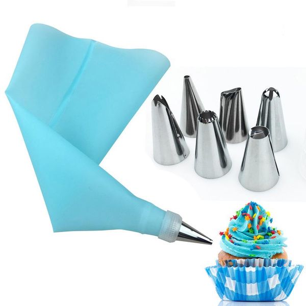 baking & pastry tools 8pcs/set kitchen accessories icing piping cream bag 6 stainless steel nozzle set diy cake decorating tips
baking & pastry tools 8pcs/set kitchen accessories icing piping cream bag 6 stainless steel nozzle set diy cake decorating tips