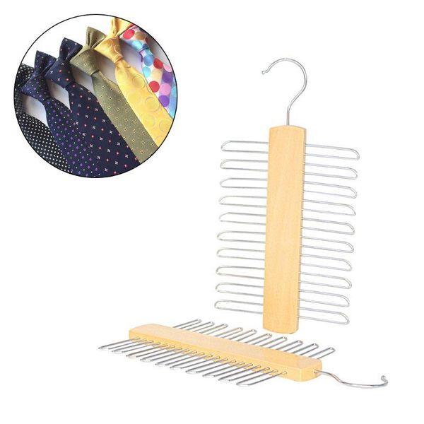 hangers & racks wooden 20 bar tie rack hanger - scarf, belt, accessory organiser
hangers & racks wooden 20 bar tie rack hanger - scarf, belt, accessory organiser