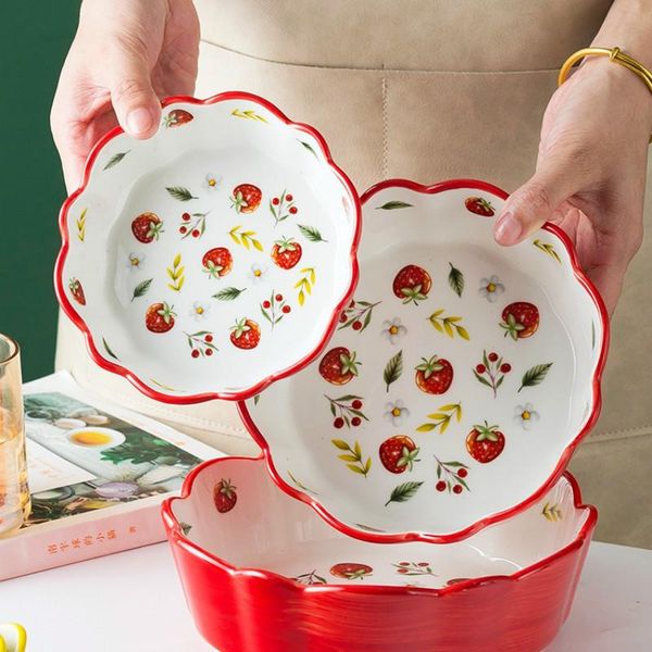 bowls japanese ceramic plate strawberry western dishes creative salad cute baking tray dinner tableware kitchen da60cp
bowls japanese ceramic plate strawberry western dishes creative salad cute baking tray dinner tableware kitchen da60cp