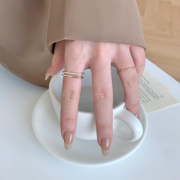 wedding rings timeonly minimalist double layering open bling rhinestones hollow metal ring for women girls elegant accessories, Slivery;golden
wedding rings timeonly minimalist double layering open bling rhinestones hollow metal ring for women girls elegant accessories, Slivery;golden
