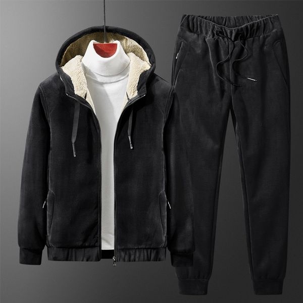 men winter fleece sets mens 2 piece thick hoodies+pants suit hooded sweatshirt sportswear tracksuits male hoodie sweatsuits 8xl 210603, Gray
men winter fleece sets mens 2 piece thick hoodies+pants suit hooded sweatshirt sportswear tracksuits male hoodie sweatsuits 8xl 210603, Gray