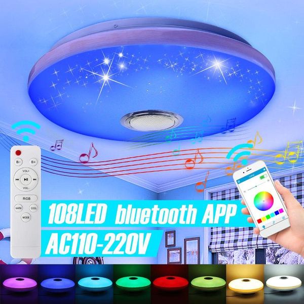 music ceiling light rgbw bluetooth speaker lamp 108led lights home 220v/110-260v remote dimmable app colorful lighting
music ceiling light rgbw bluetooth speaker lamp 108led lights home 220v/110-260v remote dimmable app colorful lighting
