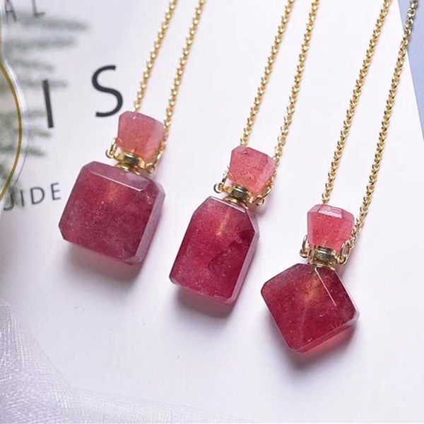 natural strawberry crystal perfume bottle pendant gems stone chakra crystal quartz pendant for necklace
natural strawberry crystal perfume bottle pendant gems stone chakra crystal quartz pendant for necklace