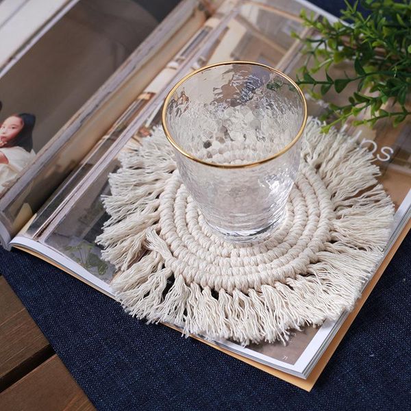 mats & pads hand-woven coasters round tassel table western placemats cotton rope kitchen
mats & pads hand-woven coasters round tassel table western placemats cotton rope kitchen