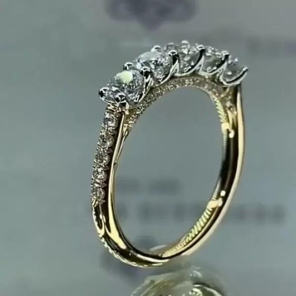 wedding rings ladies exquisite proposal engagement ring 5 round zircon fashion women party birthday gift jewelry wholesale, Slivery;golden
wedding rings ladies exquisite proposal engagement ring 5 round zircon fashion women party birthday gift jewelry wholesale, Slivery;golden