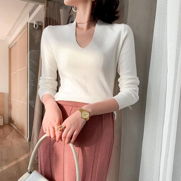 autumn women fashion slim all match sweater female v neck long sleeve ladies large size pullovers girl leisure women's sweaters, White;black
autumn women fashion slim all match sweater female v neck long sleeve ladies large size pullovers girl leisure women's sweaters, White;black