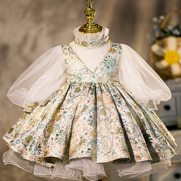 girl's dresses spring girls long sleeve floral embroidery lolita style party 1st birthday es for weddings e047 ht4e, Red;yellow
girl's dresses spring girls long sleeve floral embroidery lolita style party 1st birthday es for weddings e047 ht4e, Red;yellow