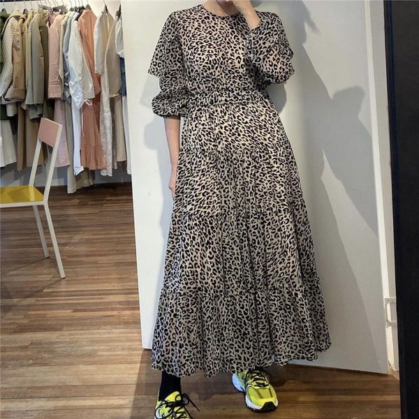 casual dresses chic korean vintage leopard elegant long dress for ladies fashion autumn slim 2021 termperament minimalist, Black;gray
casual dresses chic korean vintage leopard elegant long dress for ladies fashion autumn slim 2021 termperament minimalist, Black;gray