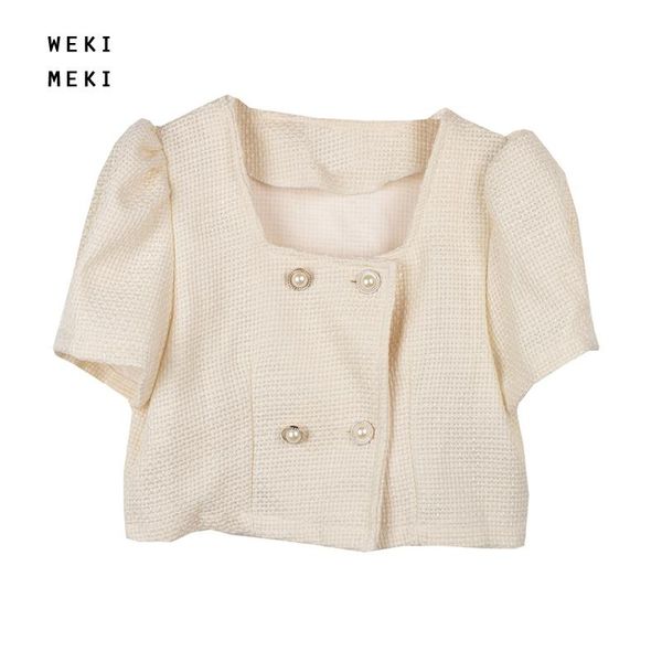 women's jackets french cropped short coat thin 2021 summer short-sleeved cardigan puff sleeve pearl button design jacket 5.27, Black;brown
women's jackets french cropped short coat thin 2021 summer short-sleeved cardigan puff sleeve pearl button design jacket 5.27, Black;brown