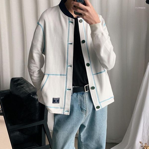 men's jackets 2021 spring and autumn youth ming line design baseball collar jacket fashion casual wild white / gray m-2xl1, Black;brown
men's jackets 2021 spring and autumn youth ming line design baseball collar jacket fashion casual wild white / gray m-2xl1, Black;brown