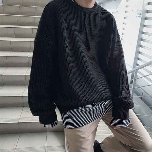 korean fashion sweaters men autumn new solid o neck knitwear streetwear male clothes harajuku loose knitted pullovers pull homme, White;black
korean fashion sweaters men autumn new solid o neck knitwear streetwear male clothes harajuku loose knitted pullovers pull homme, White;black