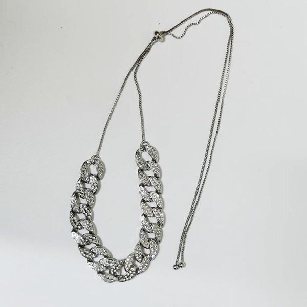chains cuban link necklace fashion hip hop jewelry women's men's full rhinestone rapper collar, Silver
chains cuban link necklace fashion hip hop jewelry women's men's full rhinestone rapper collar, Silver