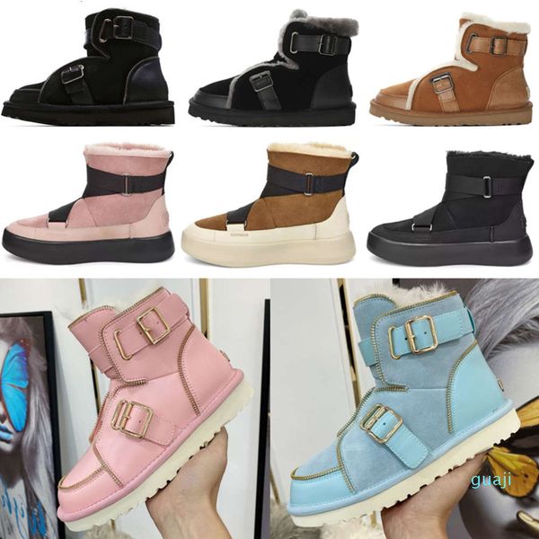 women boots winter snow furry satin boot ankle booties fur leather outdoors shoes, Black
women boots winter snow furry satin boot ankle booties fur leather outdoors shoes, Black
