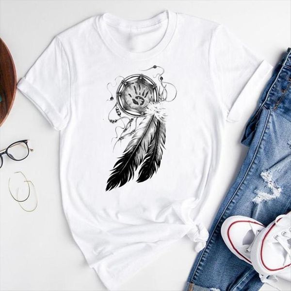 graphic cartoon feather 90s women t shirt vintage cute short sleeve summer fashion print female clothes tees, White
graphic cartoon feather 90s women t shirt vintage cute short sleeve summer fashion print female clothes tees, White