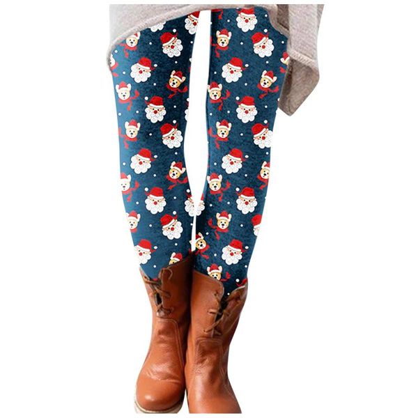 women's leggings christmas printed elastic all-match slim casual long boot pants legging pantalones de mujer high waist cashmere trouse, Black
women's leggings christmas printed elastic all-match slim casual long boot pants legging pantalones de mujer high waist cashmere trouse, Black