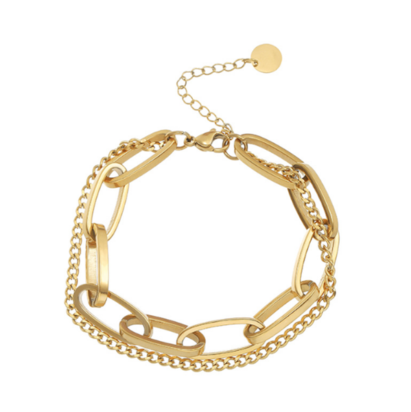 link, chain 316l stainless steel simple titanium material retro fashion golden long pendant double thick bracelet, Black
link, chain 316l stainless steel simple titanium material retro fashion golden long pendant double thick bracelet, Black