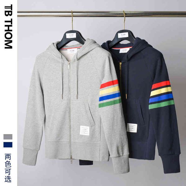 hoodies color bar series spring and autumn products tb thom fashion brand men's zipper hoodie leisure sports coat, Black
hoodies color bar series spring and autumn products tb thom fashion brand men's zipper hoodie leisure sports coat, Black