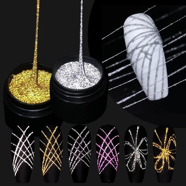 nail gel reflective glitter silver gold line for nails art manicure drawing painting uv polish draw wire spider, Red;pink
nail gel reflective glitter silver gold line for nails art manicure drawing painting uv polish draw wire spider, Red;pink