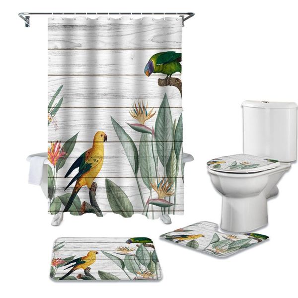 tropical plant parrot flower shower curtain set for bathroom bath mat rug carpet toilet lid cover bathtub home decor gift curtains
tropical plant parrot flower shower curtain set for bathroom bath mat rug carpet toilet lid cover bathtub home decor gift curtains