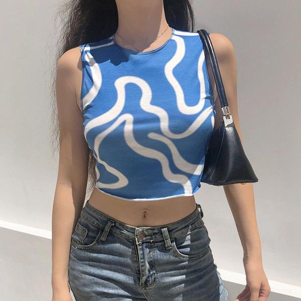 women's tanks & camis water ripple slim round neck sleeveless short open navel vest 2021 summer wear, White
women's tanks & camis water ripple slim round neck sleeveless short open navel vest 2021 summer wear, White