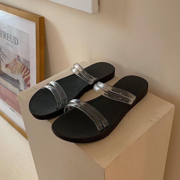slippers transparent student non-slip outside wearing beach flip-flops bathroom bath household flat bottom women, Black
slippers transparent student non-slip outside wearing beach flip-flops bathroom bath household flat bottom women, Black