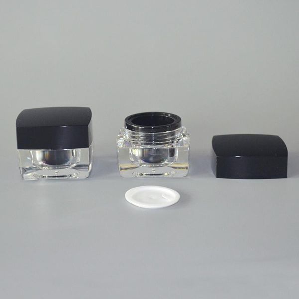 storage bottles & jars 18pc 10g square jar black lid travel cream empty cosmetic packaging can print logo
storage bottles & jars 18pc 10g square jar black lid travel cream empty cosmetic packaging can print logo