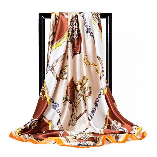 new season wear scarf 90cm * 90cm square scarf european and american horseshoe chain saddle simulation scarf female, Blue;gray
new season wear scarf 90cm * 90cm square scarf european and american horseshoe chain saddle simulation scarf female, Blue;gray