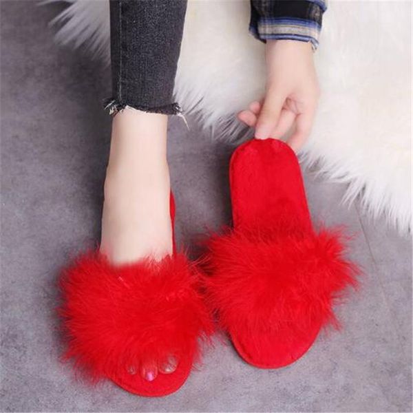slippers women's winter furry open toe ostrich cotton shoes woman fur slides home fluffy flip flops ladies plush house, Black
slippers women's winter furry open toe ostrich cotton shoes woman fur slides home fluffy flip flops ladies plush house, Black