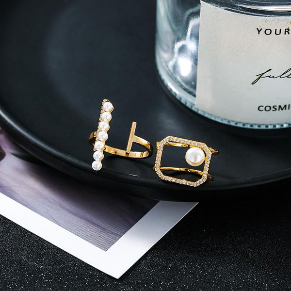 cluster rings 2021 arrival 14k gold plated geometric pearl adjustable for women zircon wedding, Golden;silver
cluster rings 2021 arrival 14k gold plated geometric pearl adjustable for women zircon wedding, Golden;silver
