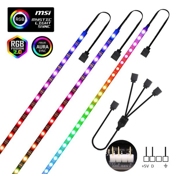 strips rgb led strip light 5v addressable ws2812b for pc case motherboard 3 pin header asus aura sync,msi mystic sync
strips rgb led strip light 5v addressable ws2812b for pc case motherboard 3 pin header asus aura sync,msi mystic sync