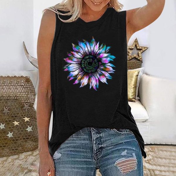 women's t-shirt women casual solid blouse with floral flowers printing sleeveless o-neck vest tank shirt loose tunic #, White
women's t-shirt women casual solid blouse with floral flowers printing sleeveless o-neck vest tank shirt loose tunic #, White