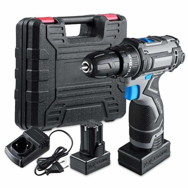 professiona electric drills 25v cordless drill screwdriver 3/8-inch 2 speed power tool kit with battery & adapter box
professiona electric drills 25v cordless drill screwdriver 3/8-inch 2 speed power tool kit with battery & adapter box