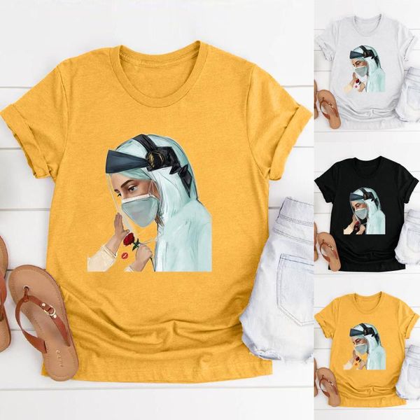 women's t-shirt printed women 2021 summer fashion tshirt tee harajuku o-neck female short sleeve outwear t shirts pullover, White
women's t-shirt printed women 2021 summer fashion tshirt tee harajuku o-neck female short sleeve outwear t shirts pullover, White